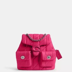 Coach Pink Quilted Tabby Backpack (Dragonfruit)